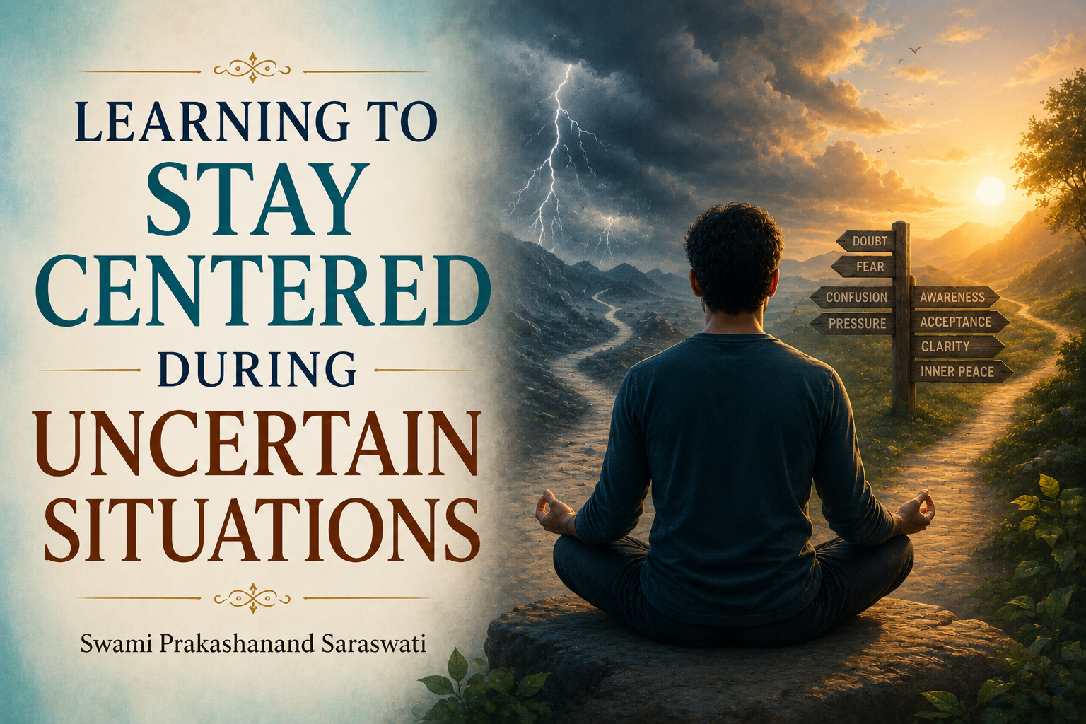 Learning to Stay Centered During Uncertain Situations Swami Prakashanand Saraswati